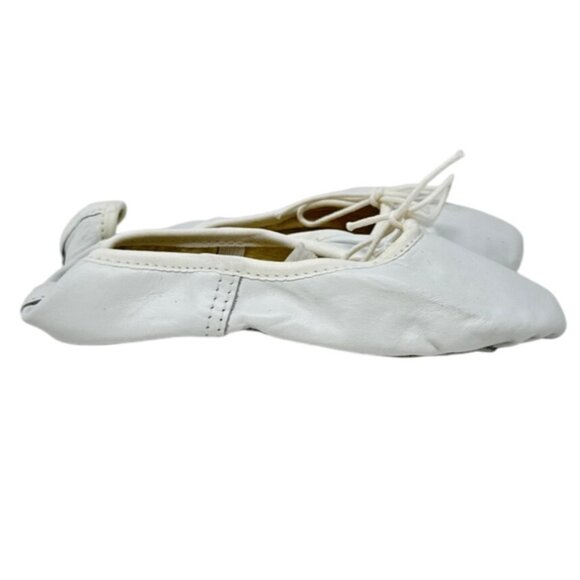 Capezio Leather Ballet Shoes For Kids Size 1 1/2M  With Elastic & Tie Closure - Picture 2 of 6